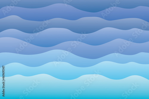 波模様の壁紙、グラデーションがあるブルーの背景