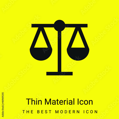 Balance minimal bright yellow material icon