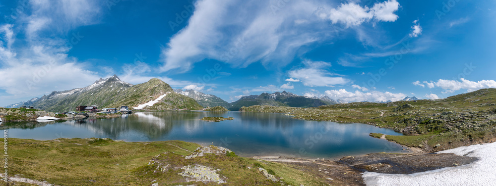 Landscape with Lake Totensee on the Grimsel Pass near Oberwald