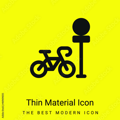 Bike Parking minimal bright yellow material icon