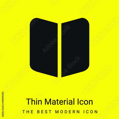 Book Black Opened Symbol minimal bright yellow material icon