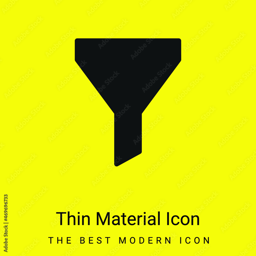 Big Funnel minimal bright yellow material icon Big Funnel minimal bright yellow material icon