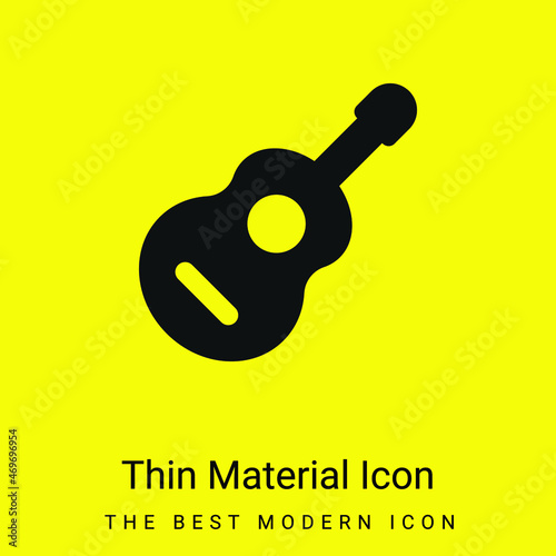 Acoustic Guitar minimal bright yellow material icon