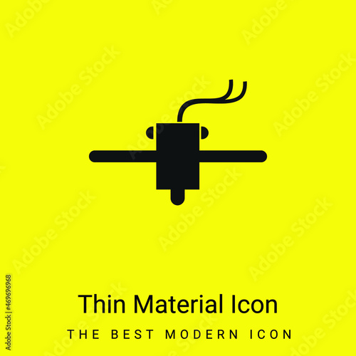 3d Printer Tool minimal bright yellow material icon