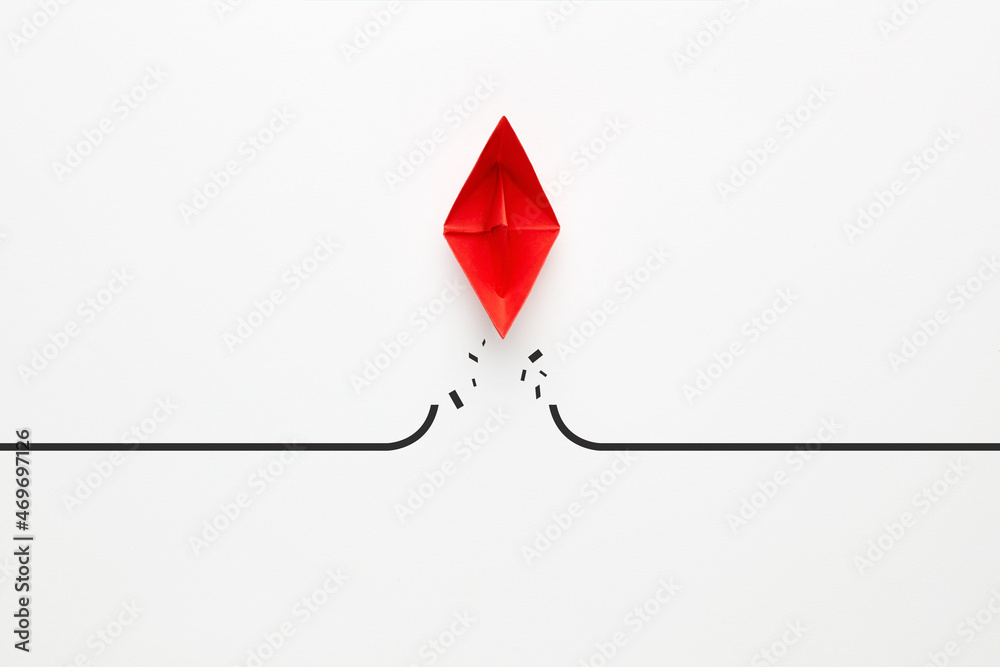 Obraz na plátně To overcome or to exceed difficulties, problems or boundaries in business concep