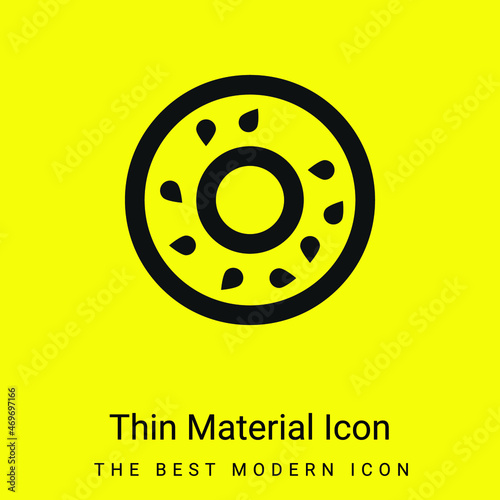 Bagel minimal bright yellow material icon