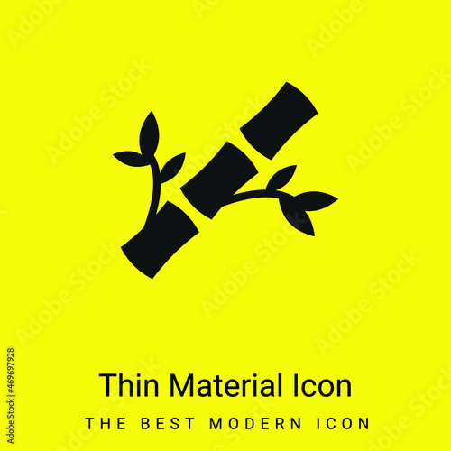 Bamboo minimal bright yellow material icon