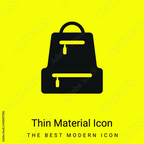 Bag Pack minimal bright yellow material icon