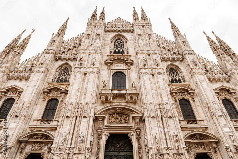 Facade of the Duomo Cathedral. Italy, Milan