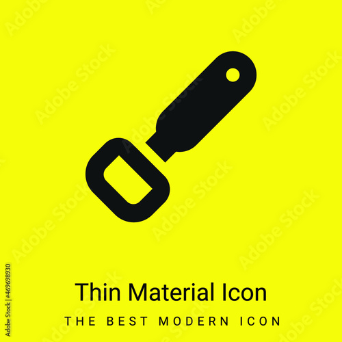 Bottle Opener minimal bright yellow material icon