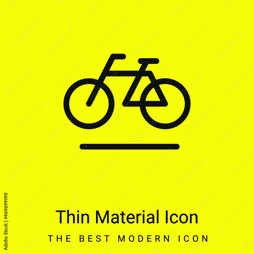 Bicycle minimal bright yellow material icon Bicycle minimal bright yellow material icon