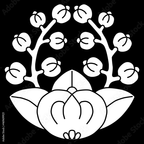 前田玄以の家紋です。花橘といいます。