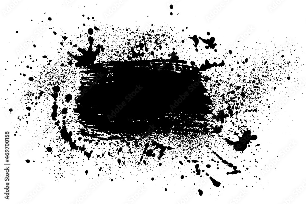 Naklejka premium Grunge banner with splash paint with copy space. Vector illustration
