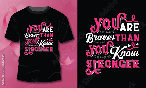 Breast Cancer awareness typography pink t-shirt design.
Breast cancer ribbon. 