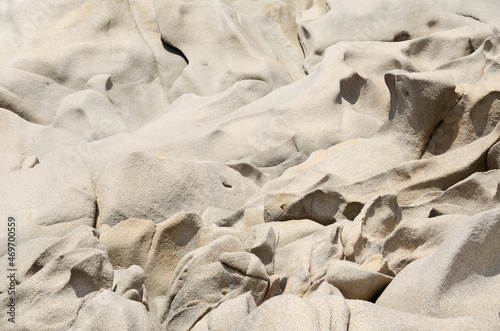 A large accumulation of beautiful light-colored stones hewn by the wind