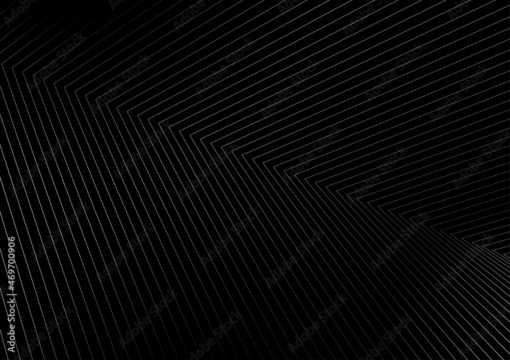 Naklejka premium Black and white abstract minimal background with lines. Vector design