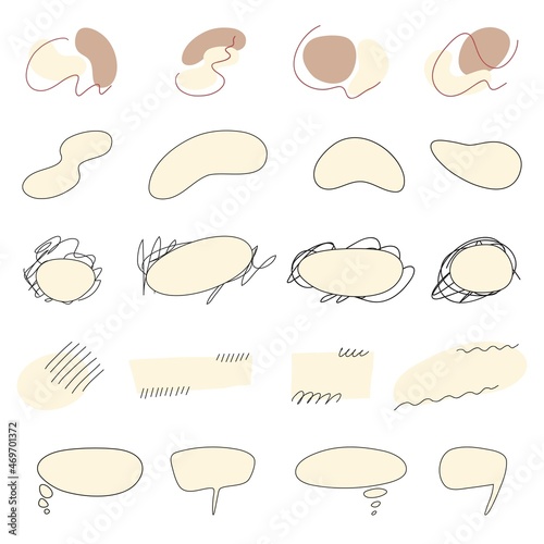 Blots lines and arrows vector collection. Stylish templates and elements for the design of publications.