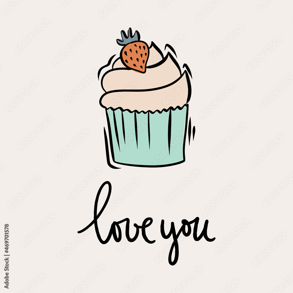 St.Valentine's day vector illustration in boho colours. Hand drawn elements with hearts and lettering. For posters, cards, invitations. St.Valentine's day vector illustration in boho colours. Hand drawn elements with hearts and lettering. For posters, cards, invitations.