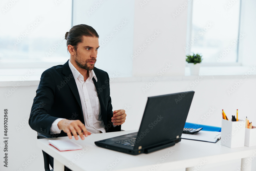manager work in front of laptop emotions Lifestyle manager work in front of laptop emotions Lifestyle