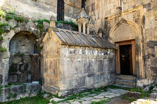 Gavit is a unique structure typical of Armenian churches - it is a mausoleum and an alternative entrance to the monastery photo