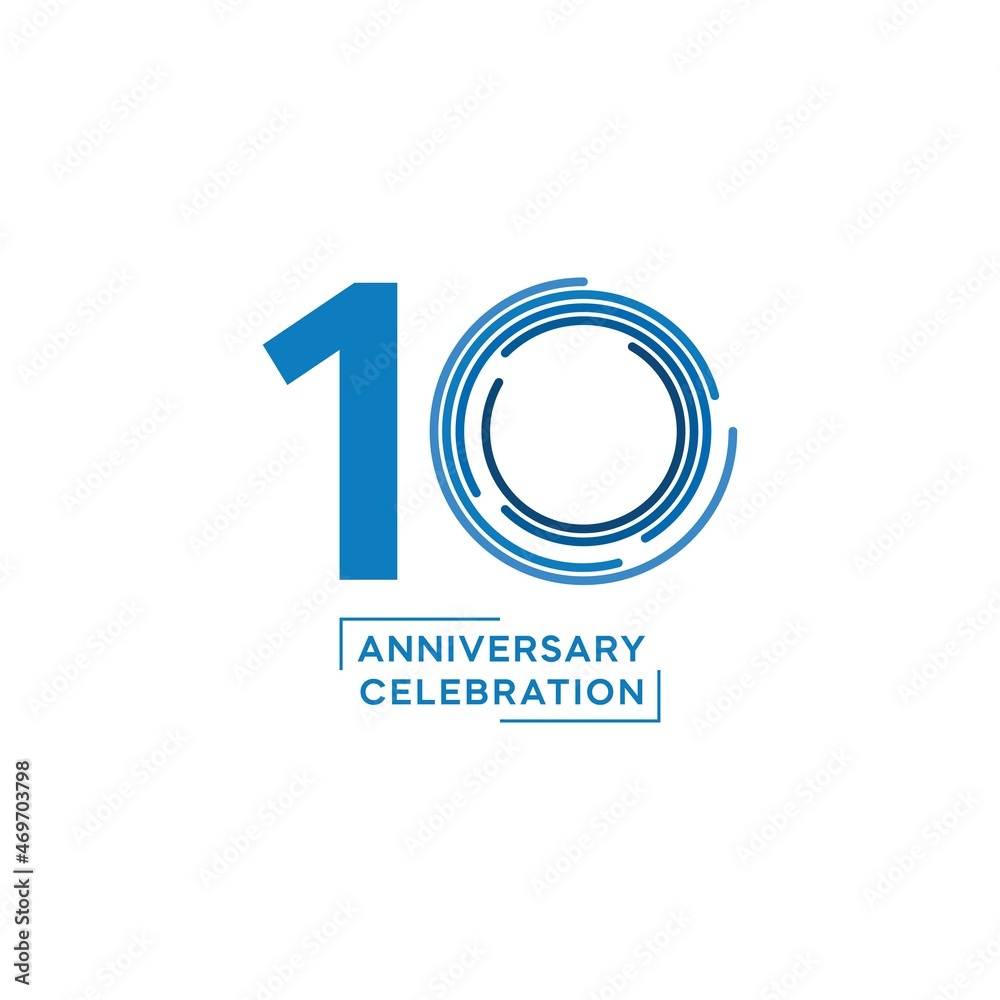 10 year anniversary logo design. vector - template - illustration