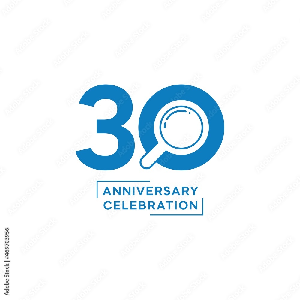 30 year anniversary logo design. vector - template - illustration