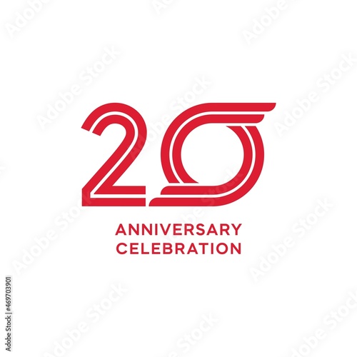 20 year anniversary logo design. vector - template - illustration