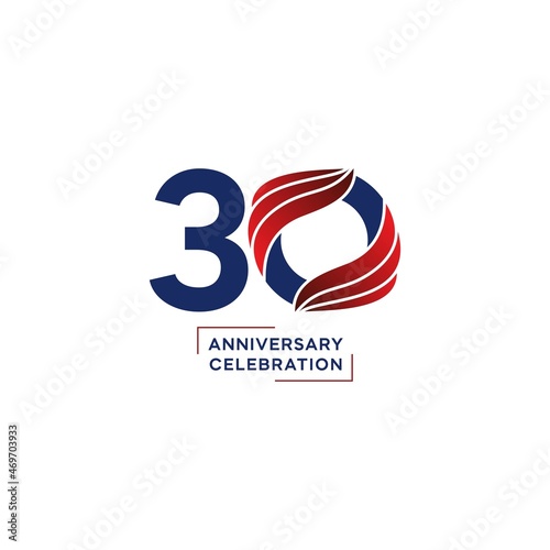 30 year anniversary logo design. vector - template - illustration