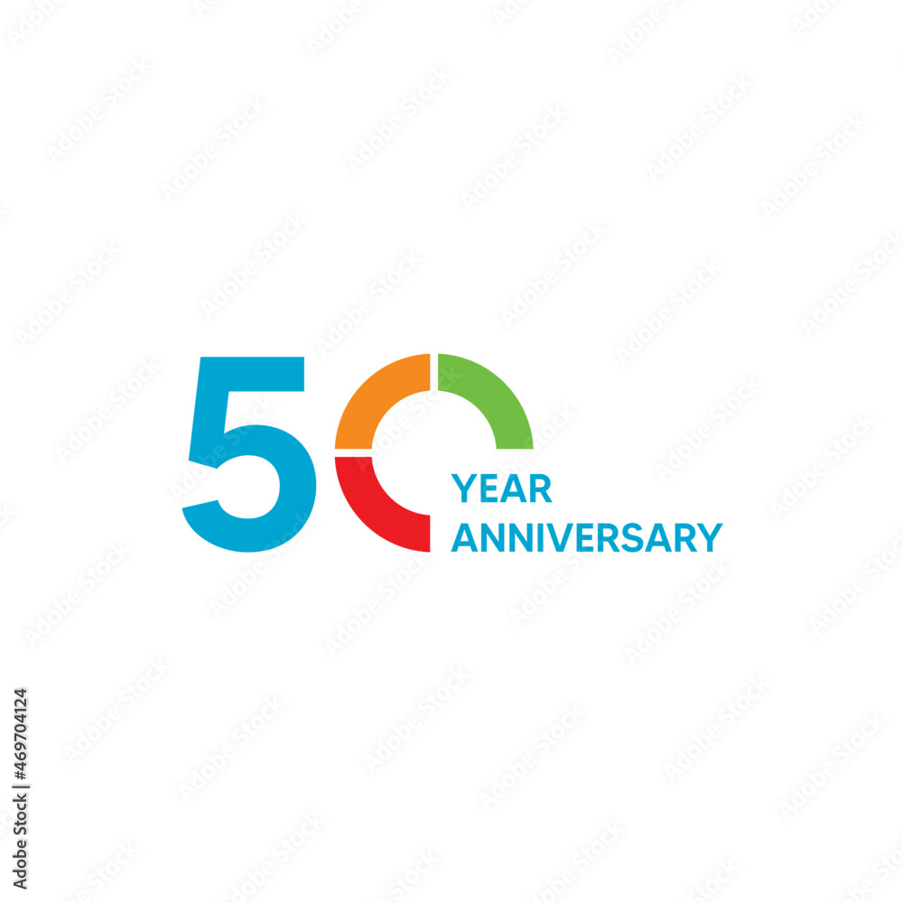 50 year anniversary logo design. vector - template - illustration