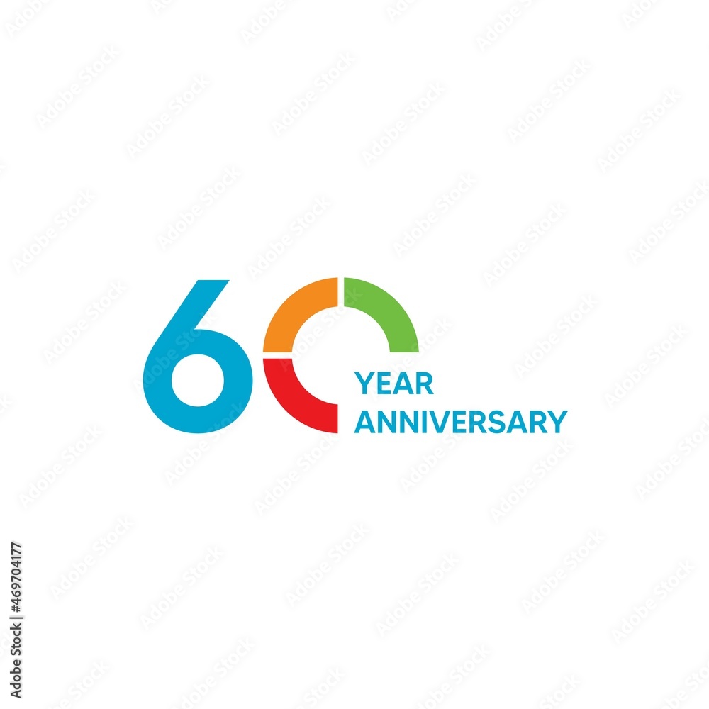 60 year anniversary logo design. vector - template - illustration 60 year anniversary logo design. vector - template - illustration