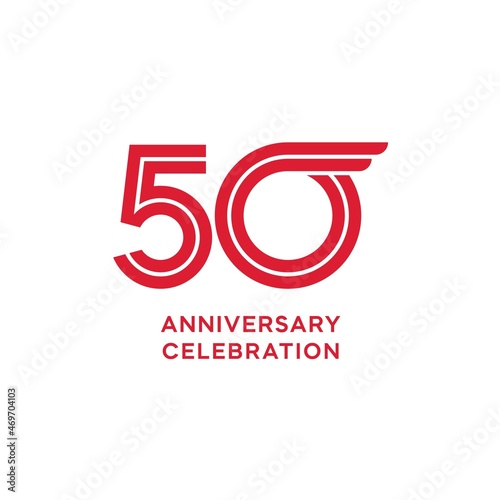 50 year anniversary logo design. vector - template - illustration