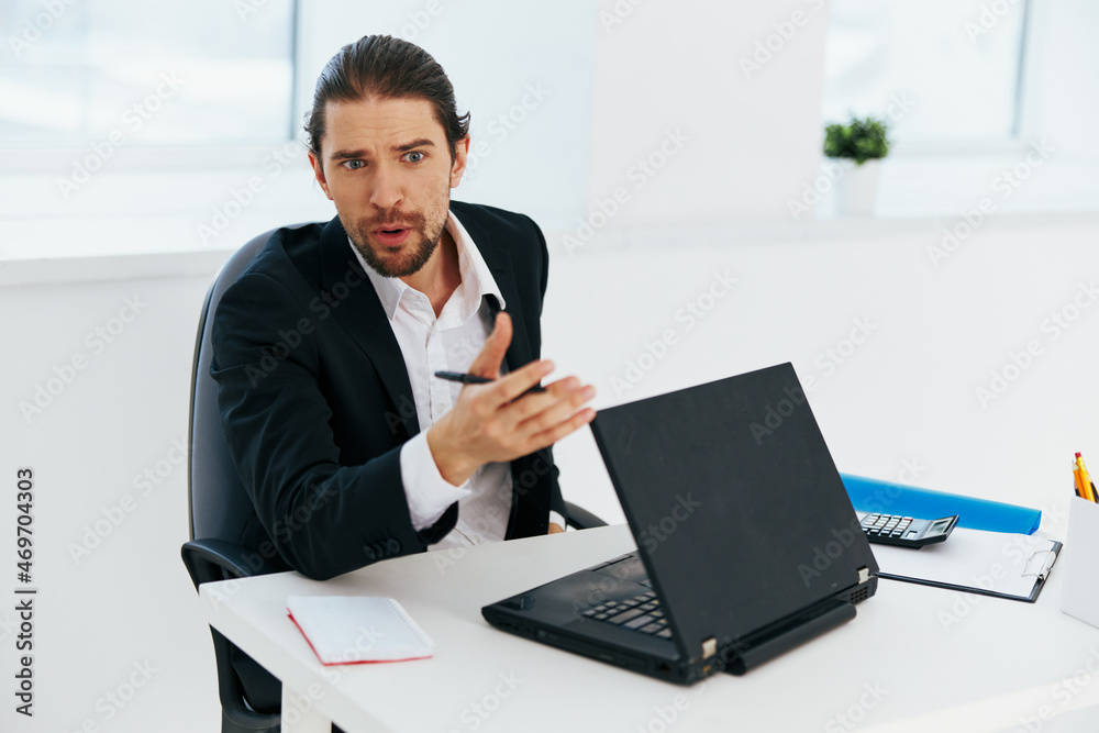 office worker laptop desktop office technology office worker laptop desktop office technology