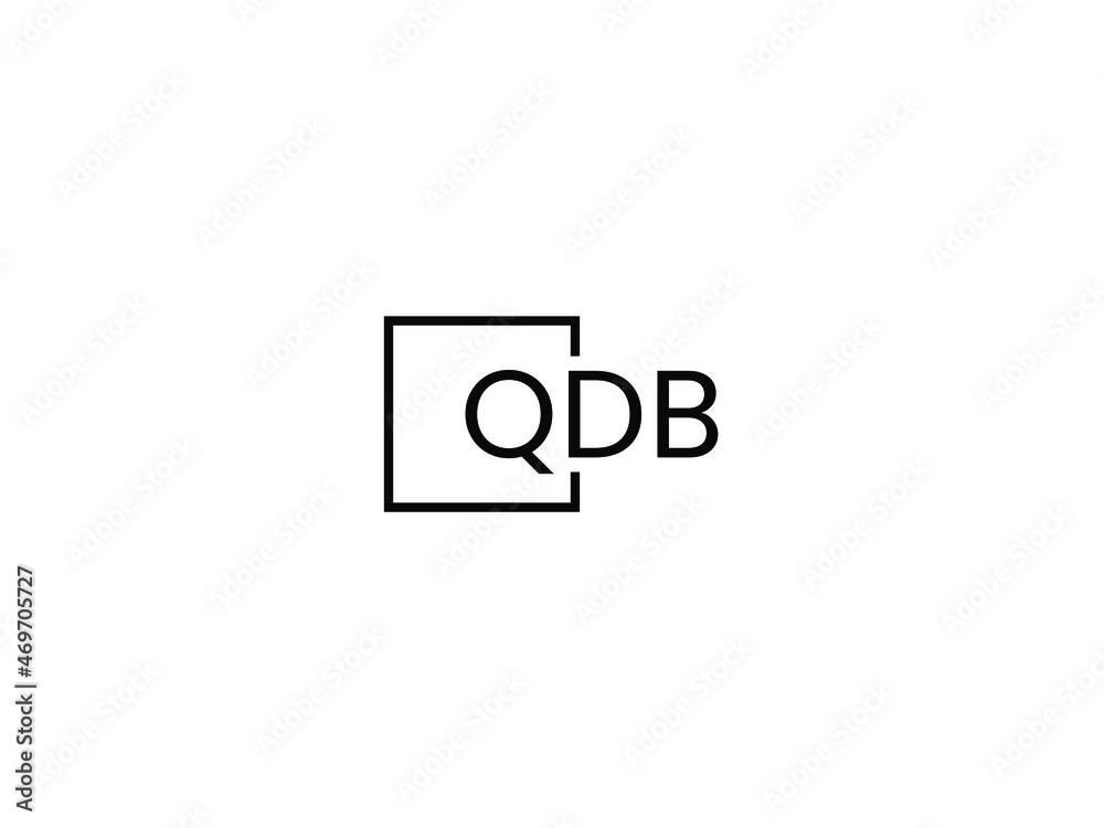 QDB letter initial logo design vector illustration
