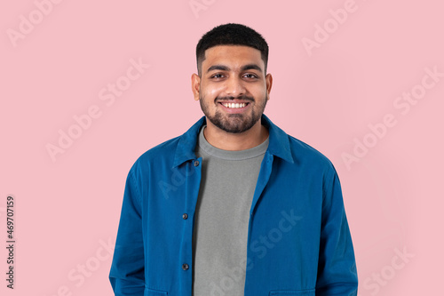 Indian man smiling cheerful expression closeup portrait photo