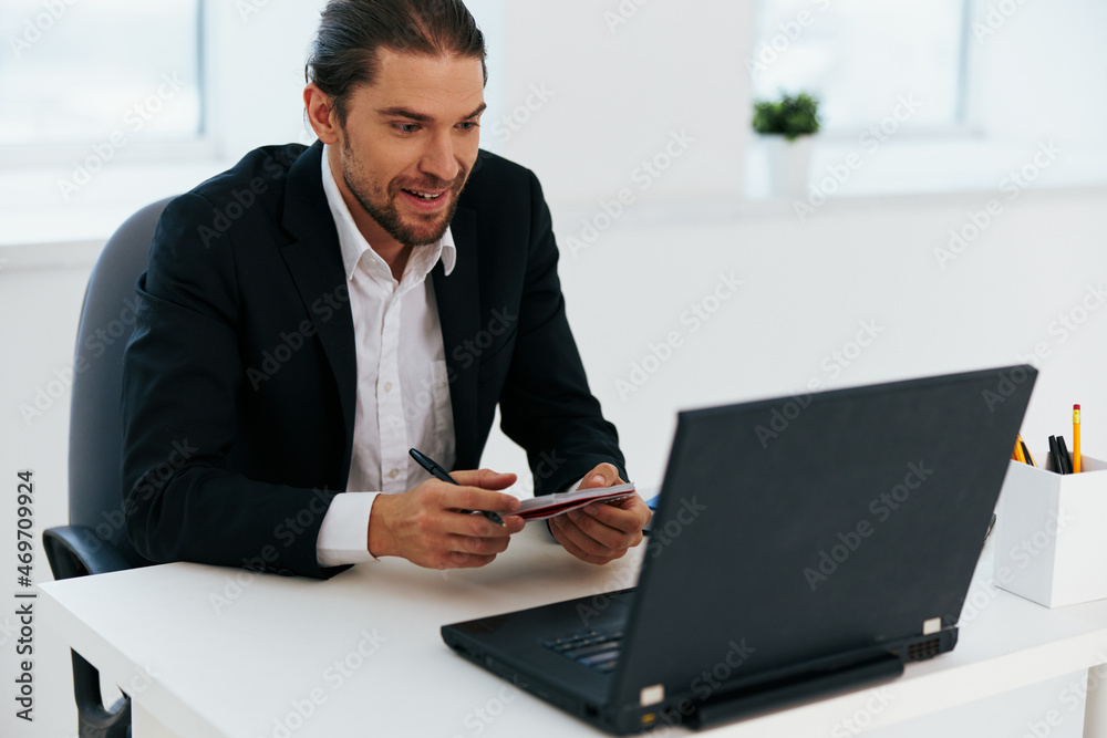 businessmen office work blue document folder Lifestyle businessmen office work blue document folder Lifestyle