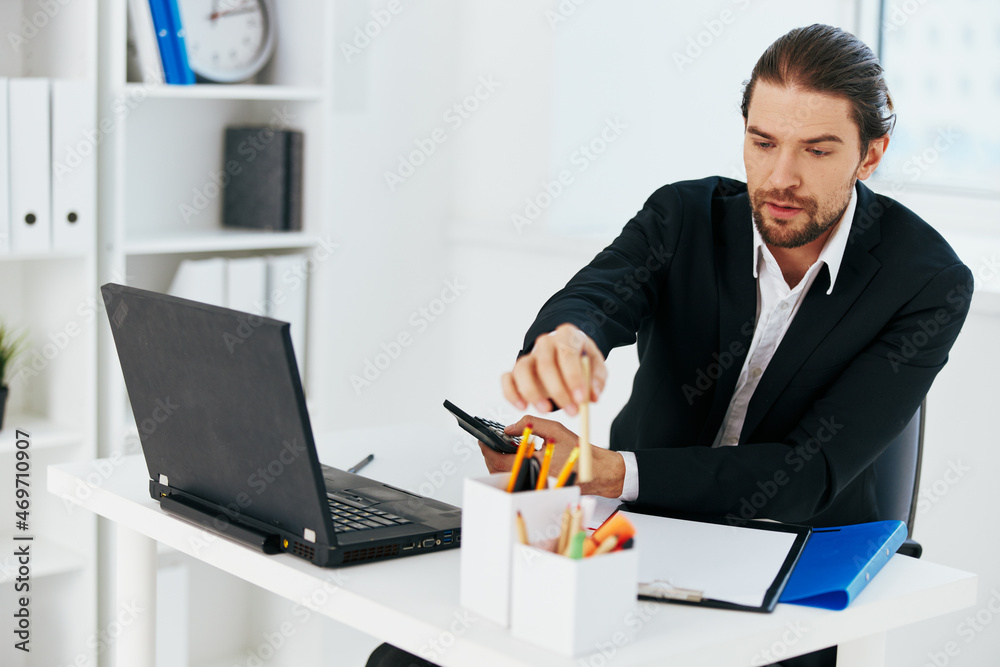 businessmen office work blue document folder Lifestyle
