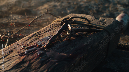 Wallpaper Mural Cross and nails after crucifixion Torontodigital.ca