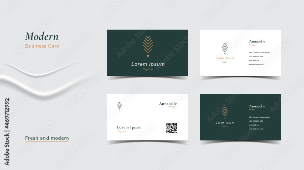Vector modern creative and clean business card template, simple logo design
