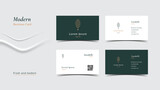 Vector modern creative and clean business card template, simple logo design