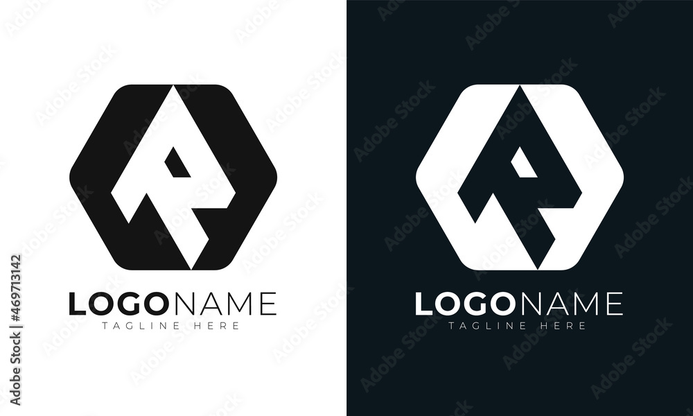 Initial letter r logo vector design template. With Hexagonal shape. Polygonal style. Initial letter r logo vector design template. With Hexagonal shape. Polygonal style.