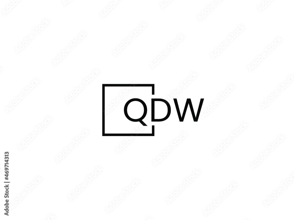 QDW letter initial logo design vector illustration QDW letter initial logo design vector illustration