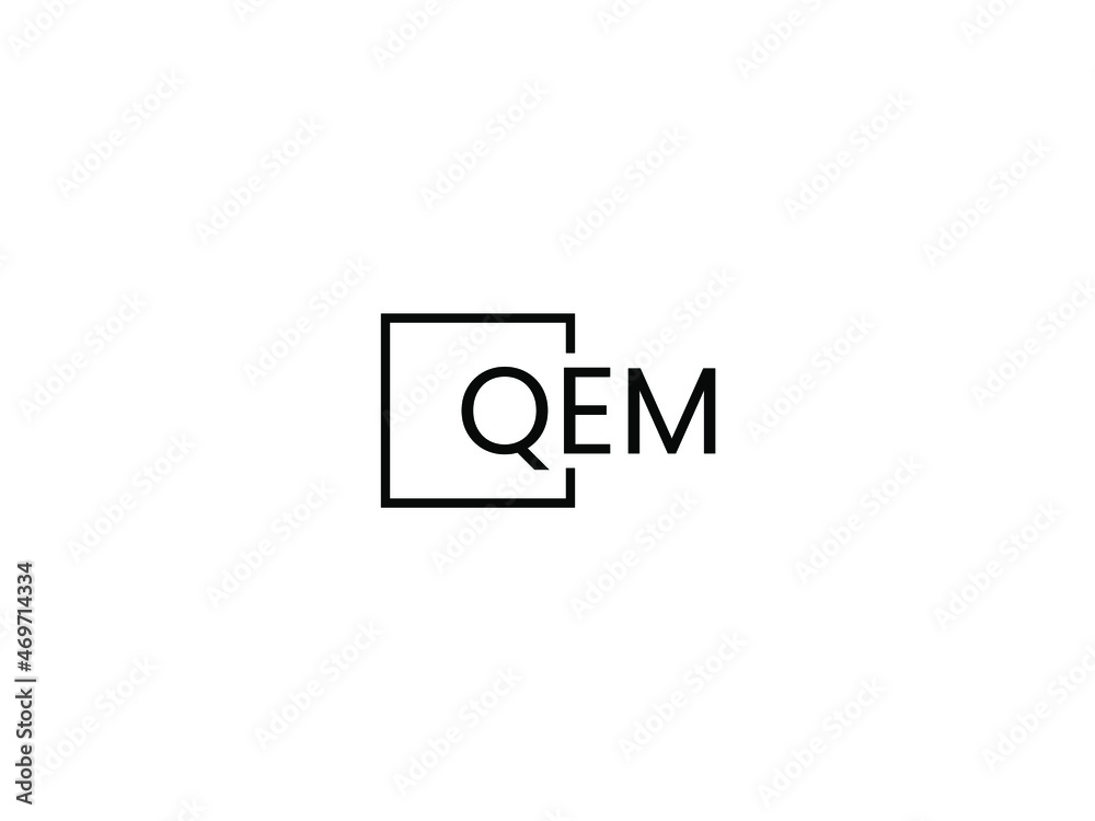 QEM letter initial logo design vector illustration QEM letter initial logo design vector illustration