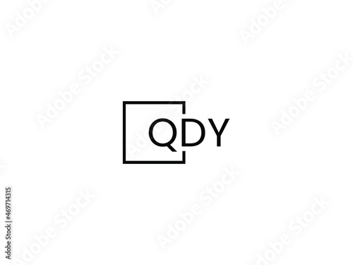 QDY letter initial logo design vector illustration