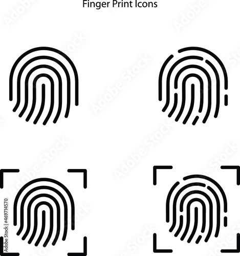 fingerprint scanning icon isolated on white background. fingerprint scanning icon thin line outline linear fingerprint scanning symbol for logo, web, app, UI. fingerprint scaning icon simple.