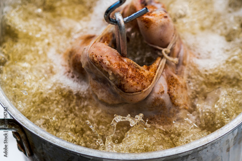 Boiling Deep Fried Turkey for Thanksgiving photo