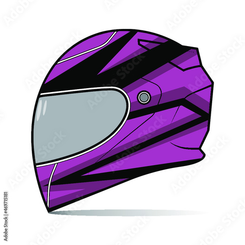 vector racing car decal helmet wrap