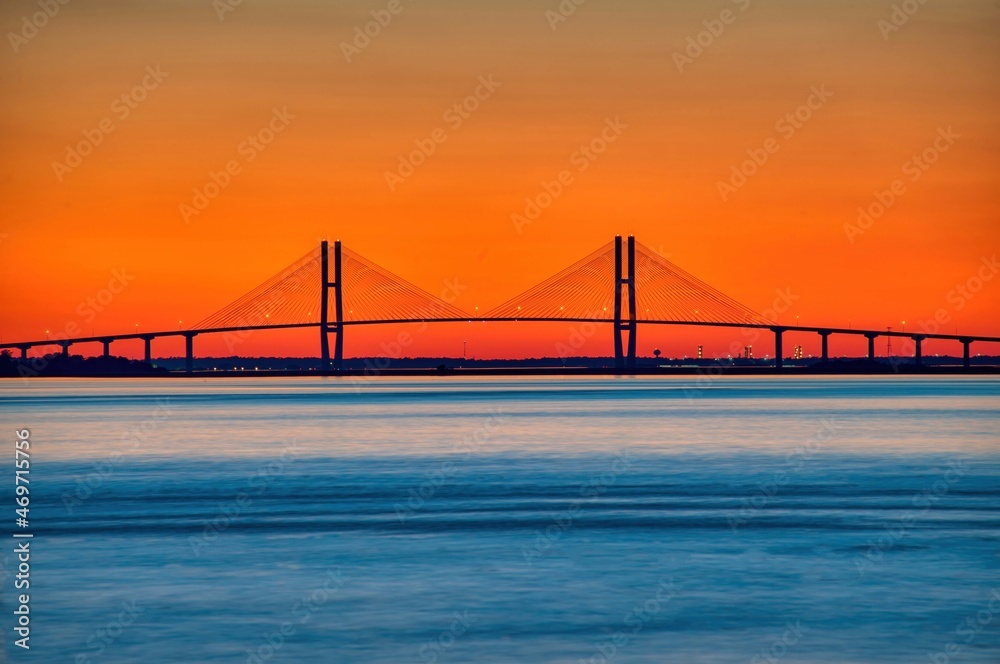 Fototapeta premium Sidney Lanier Bridge St Simon Island