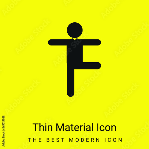 Balance Man Posture minimal bright yellow material icon