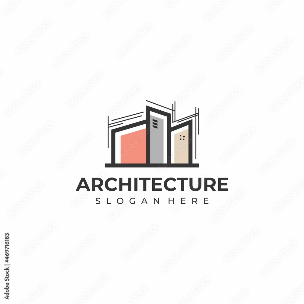 architecture building logo design concept