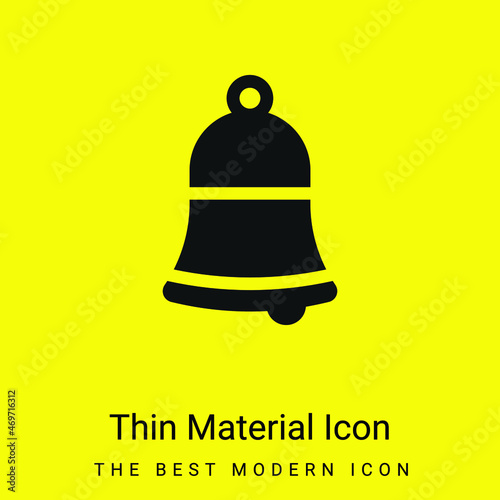 Bell minimal bright yellow material icon